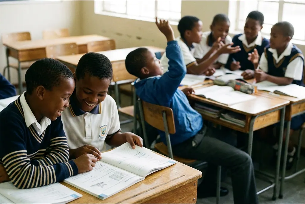Des enfants en classe dans une école visitée par Haveapic