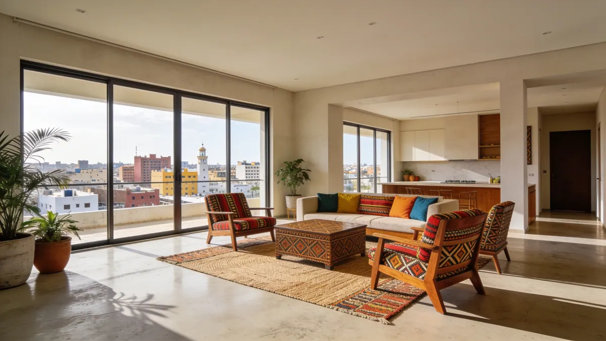 Salon lumineux d’un logement sélectionné par Haveapic